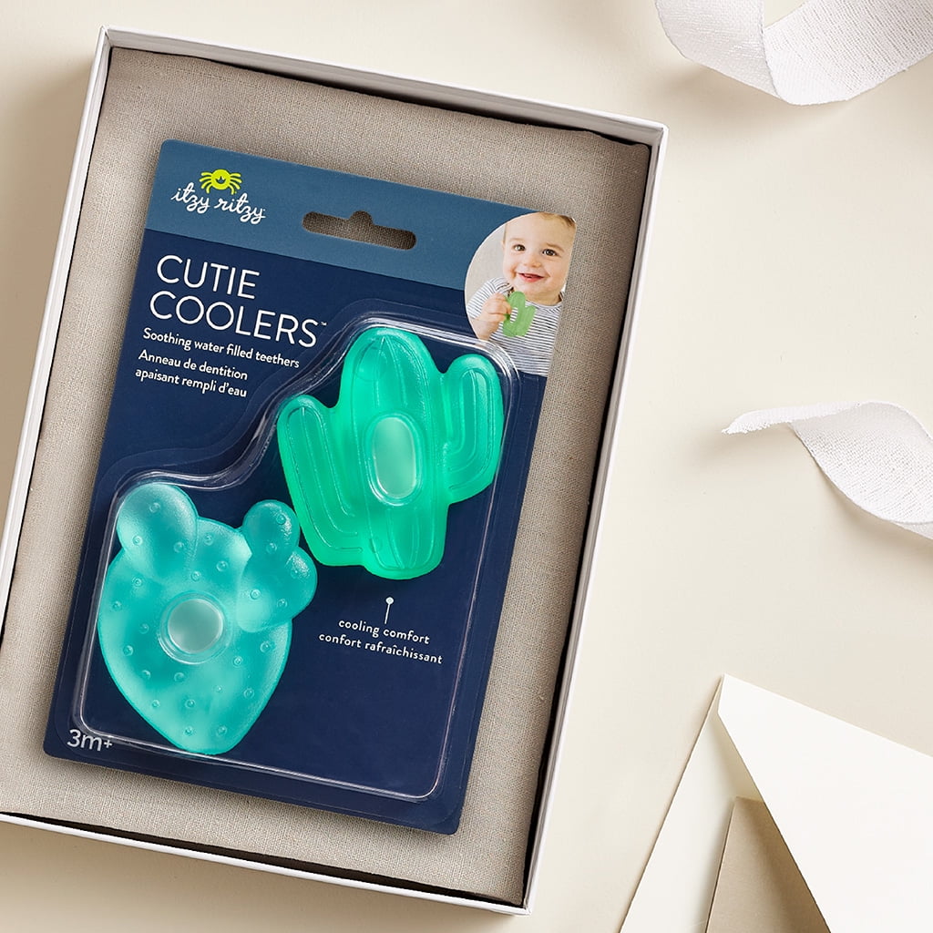 Itzy Ritzy Water-Filled Coordinating Cactus Water Teethers, Unisex, Set of 3 Green Cacti