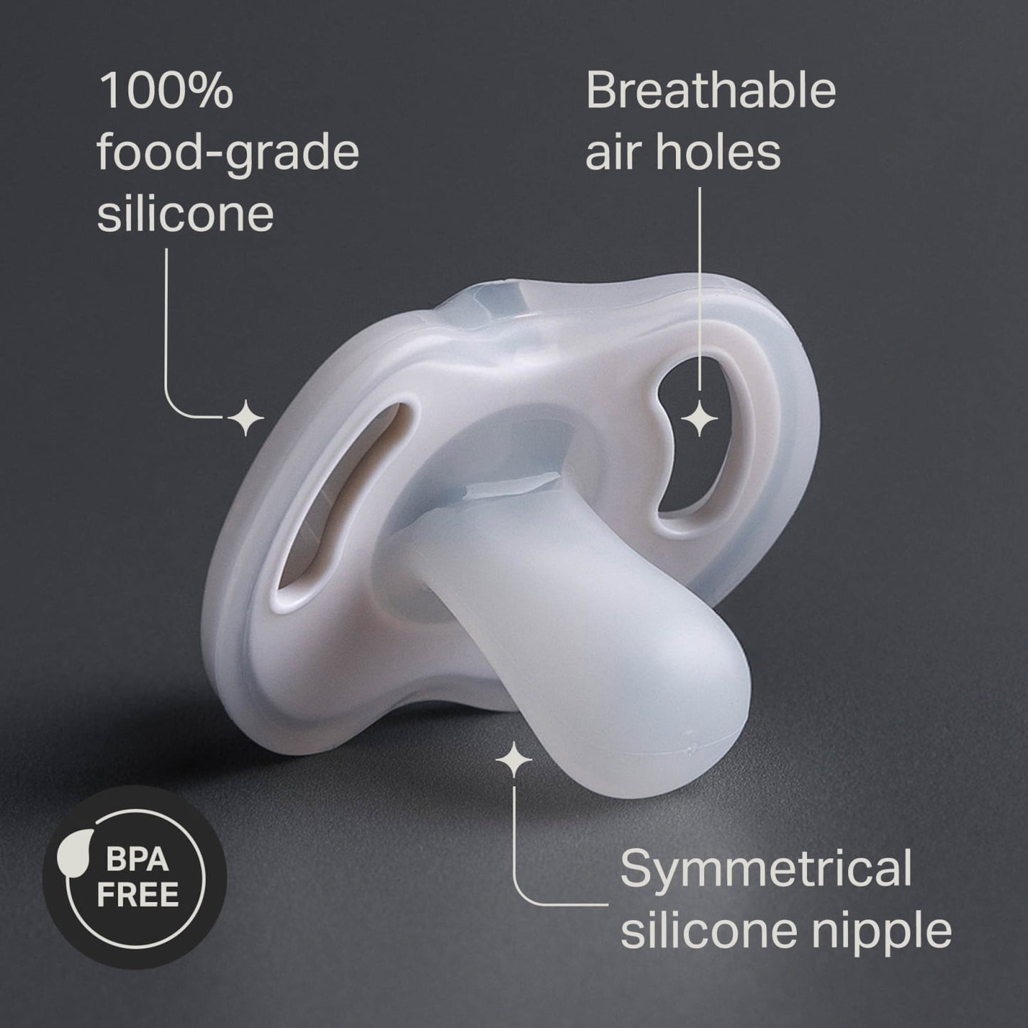 Tommee Tippee Ultra-light Pacifiers, 6-18 months, 2 pack of one piece silicone, BPA free pacifiers