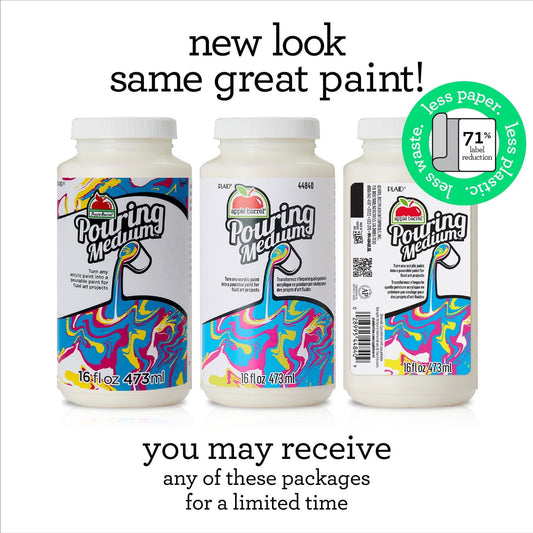 Apple Barrel Pouring Medium, Satin Finish, Clear, 16 fl oz