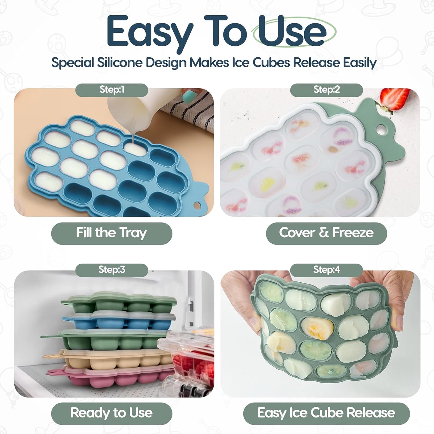 O’doe Baby Food Freezer Trays