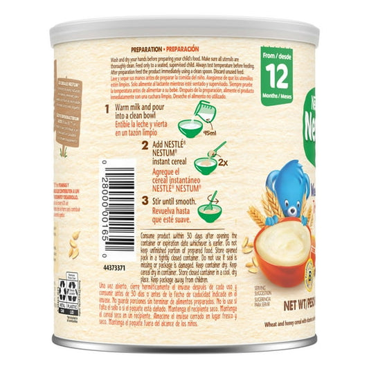 NESTLE Nestum Wheat and Honey Cereal 10.5 oz. Canister 10.6 oz