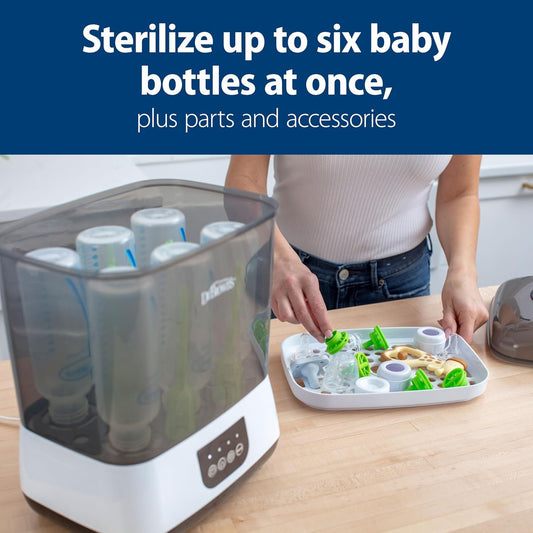 Baby bottle sterilizer - supports hygiene by reducing germs and bacteria on bottles, nipples, and other accessories