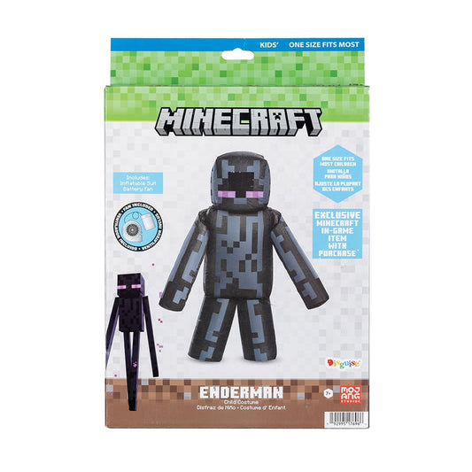 Minecraft Inflatable Enderman Costume for Children, Boys One Size Child