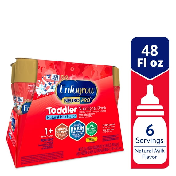Enfagrow NeuroPro Toddler Nutritional Drink, To Support Picky Eaters, 8 Fl Oz Bottle, 6 Count (2 pack)