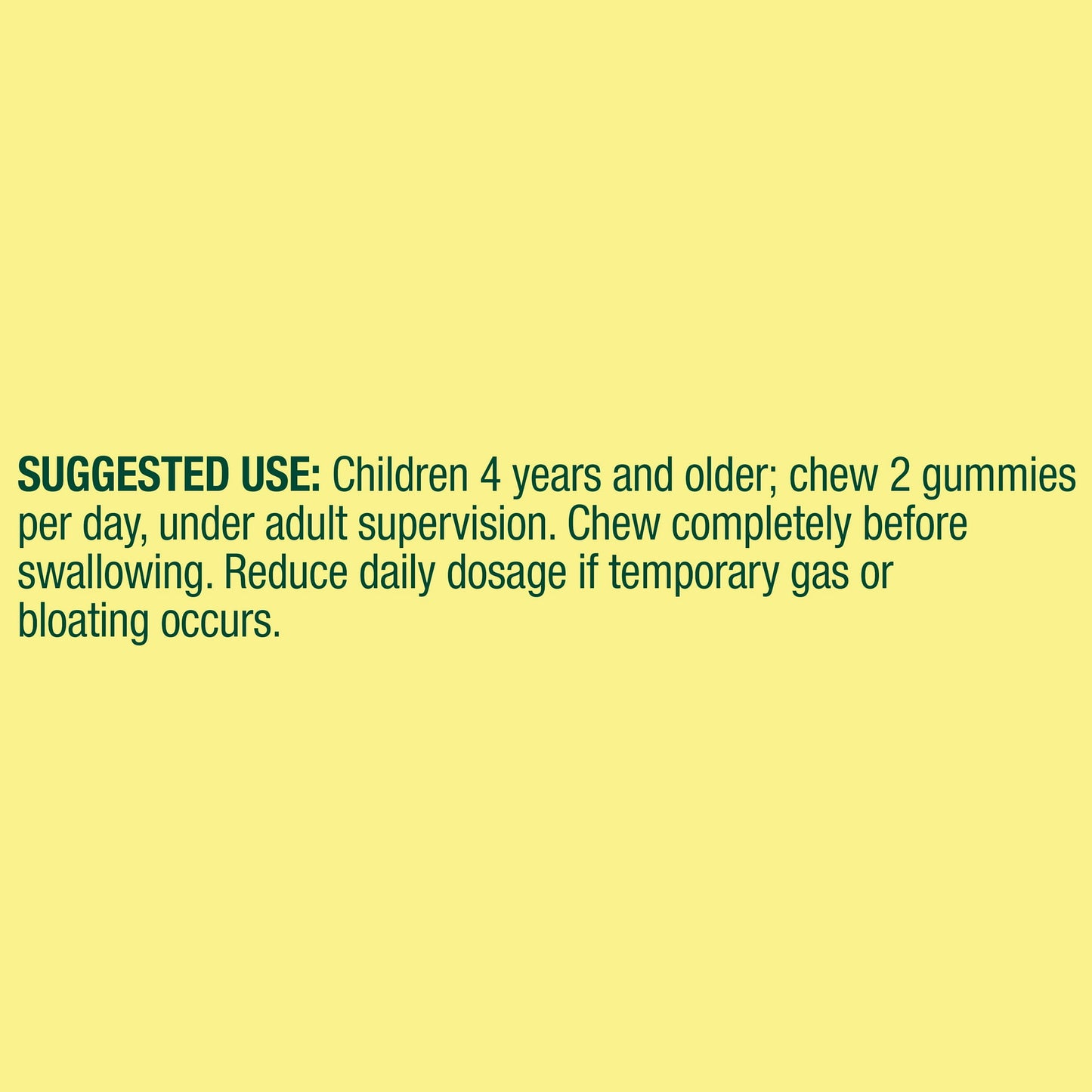 Image showing text about ingredients and details of a Daily wellness supplement product for kids