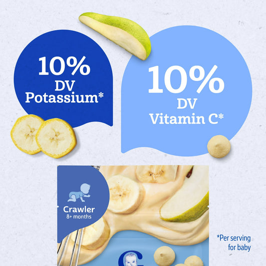 Gerber Natural Whipped Melts Baby Snacks Banana Pear, 1 oz Bag