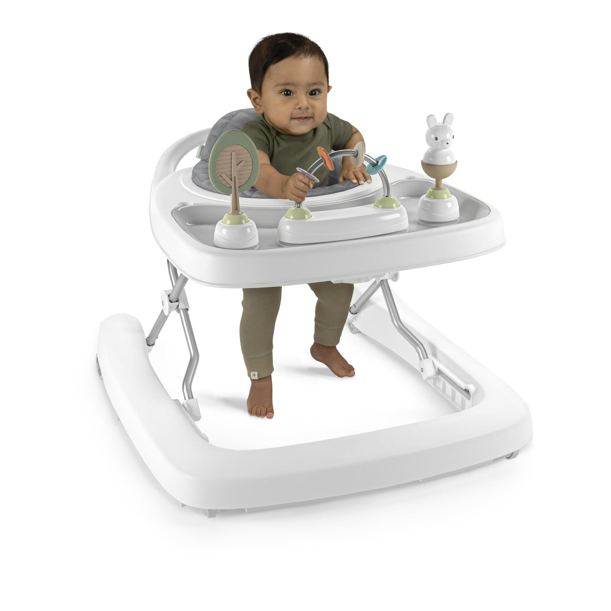 Image displaying a baby playing with a baby activity walker