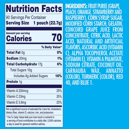 Welch's Mixed Fruit Fruit Snack, 0.8 oz, 90 pk.