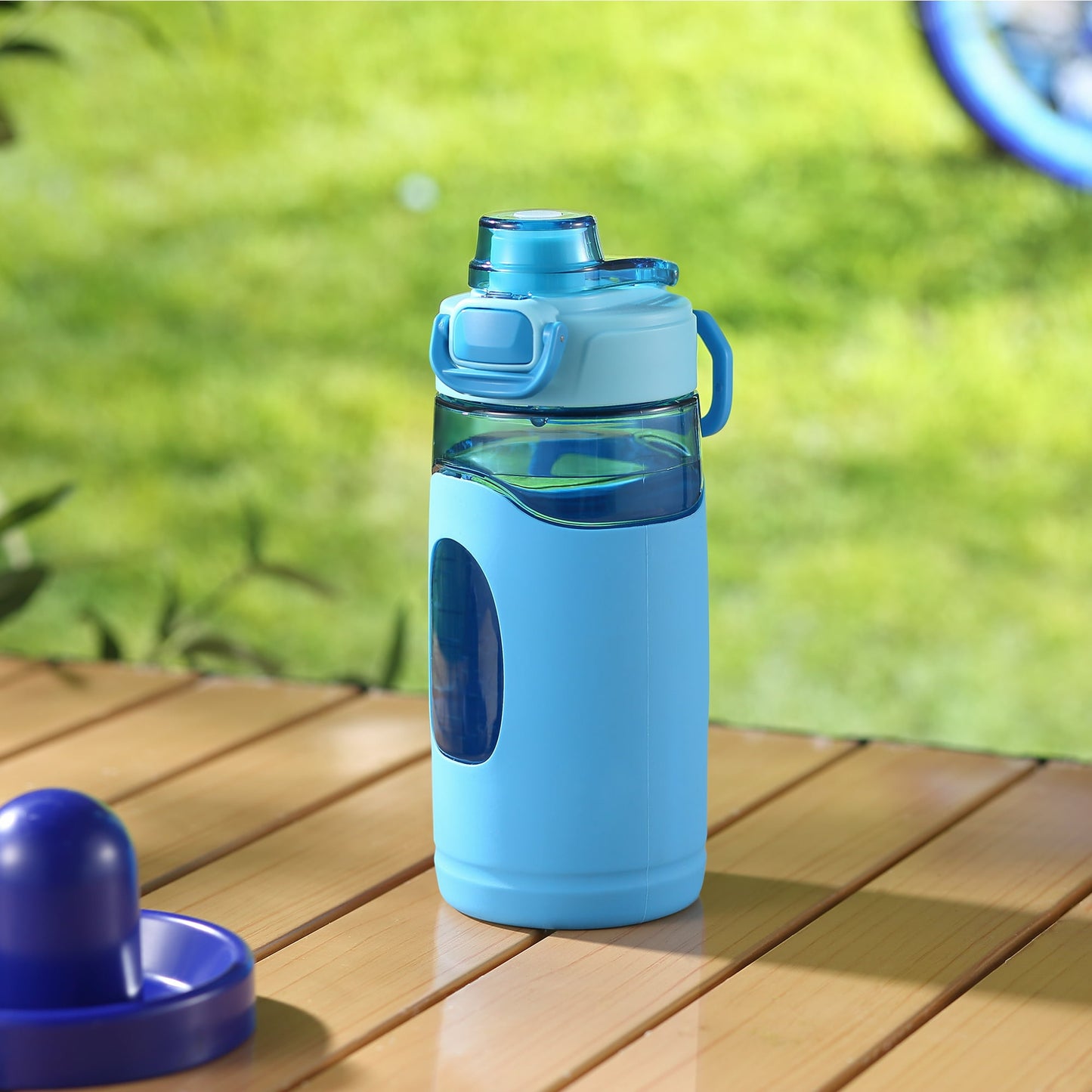 Your Zone 16 Fluid Ounces Water Bottle, Silicone Sleeve, No Straw, Tritan, Reuseable