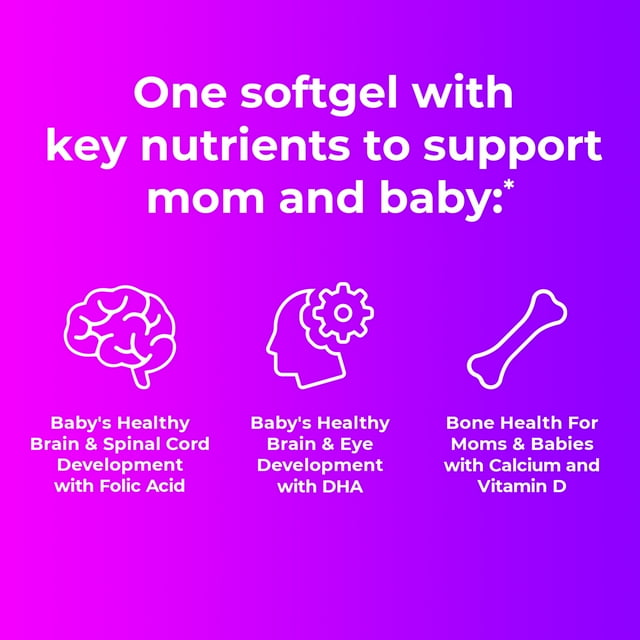 (2 pack) One A Day Women's Prenatal Multivitamin with Folic Acid, DHA and Iron, 30 Ct
