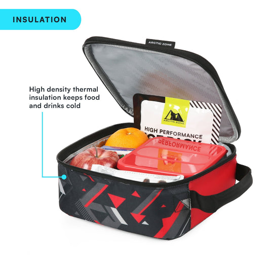 Insulated lunch bag displayed on a white background.