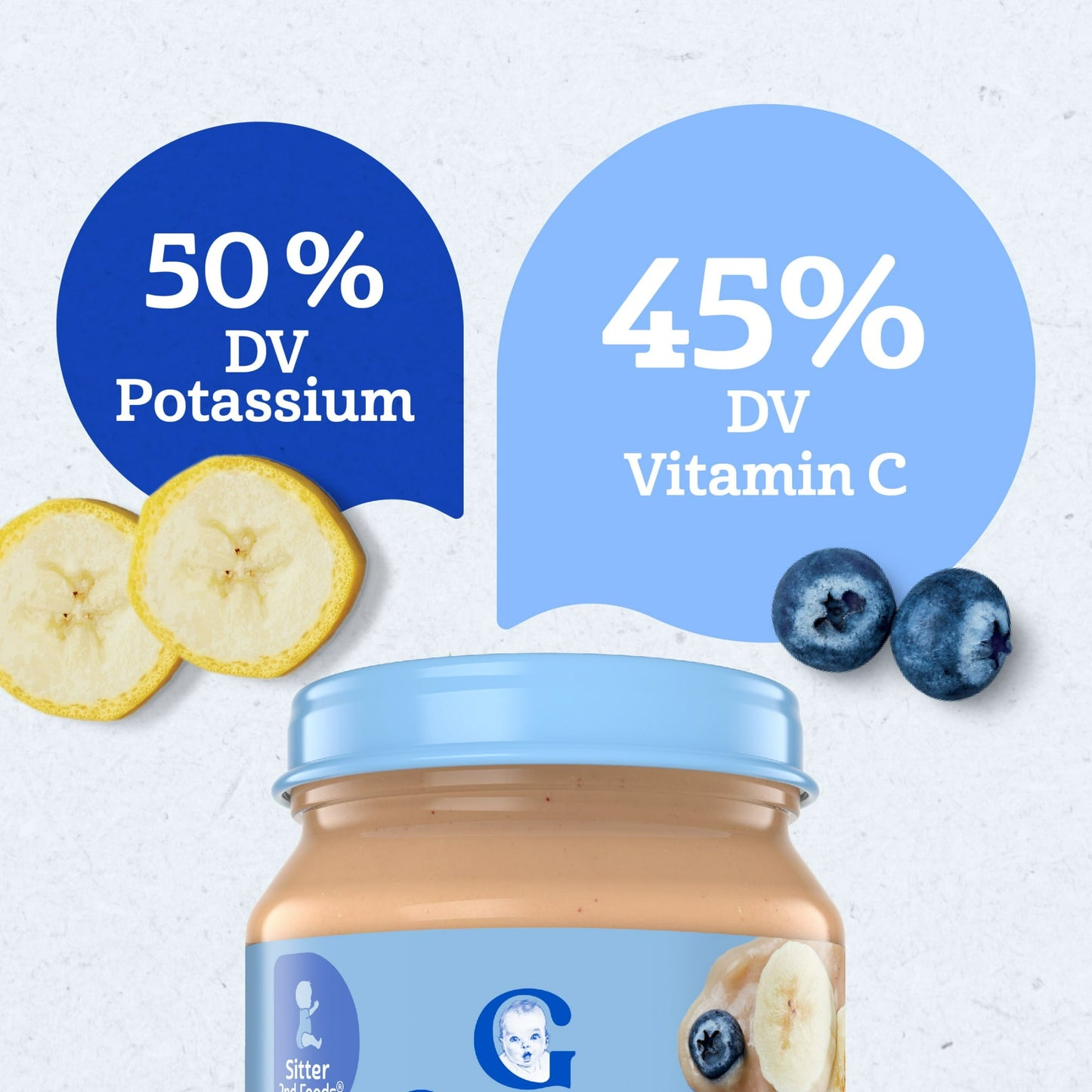 Gerber 2nd Foods Natural for Baby Wonder Foods Baby Food, Banana Blueberry, 4 oz Jar