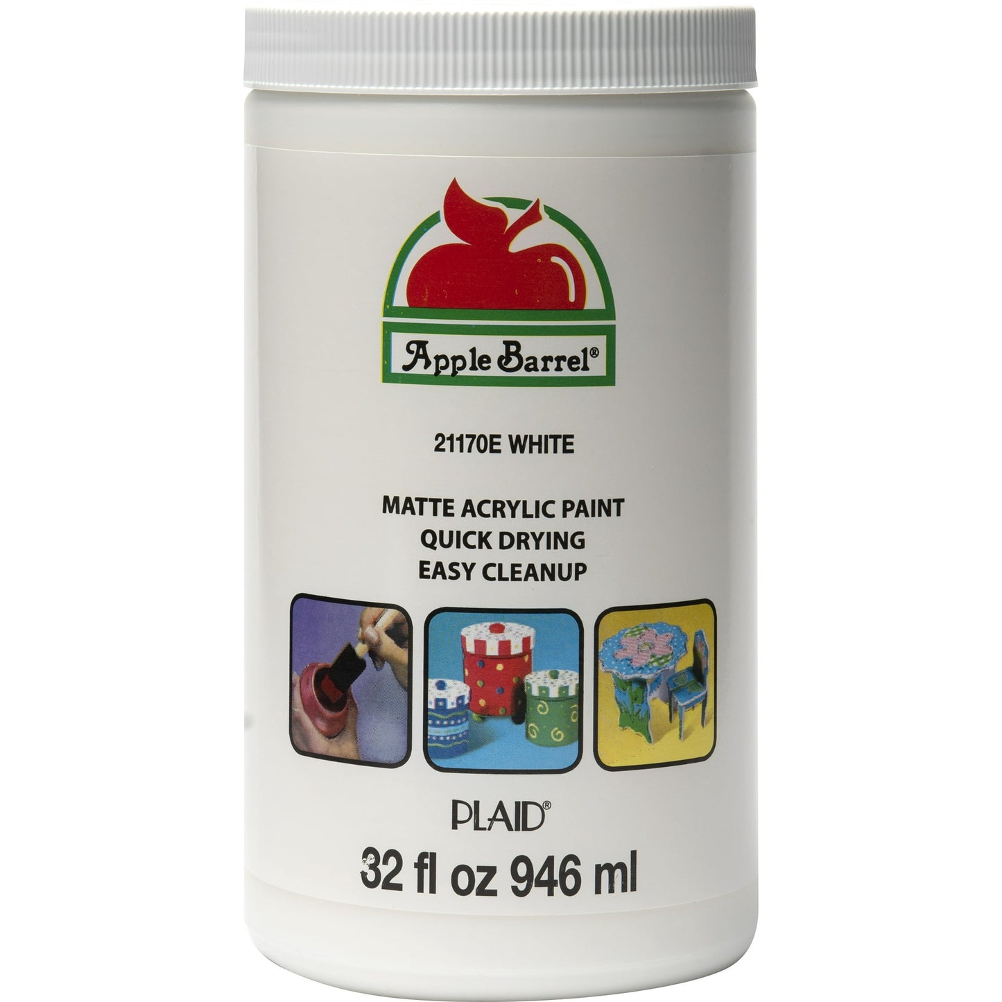 Apple Barrel 21170E Acrylic Craft Paint, Matte Finish, 32 fl oz