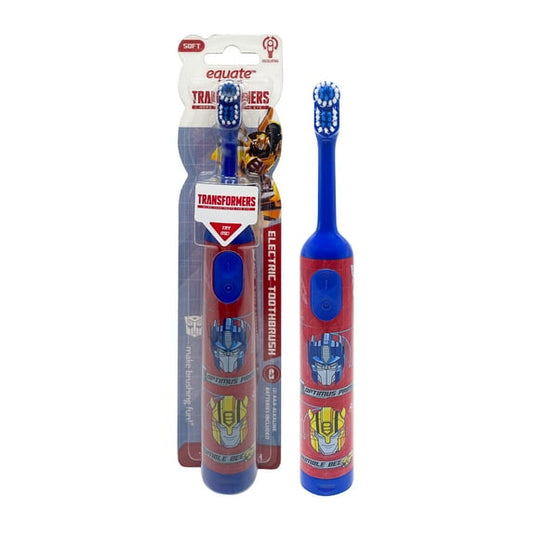 Battery-powered oscillating electric toothbrush for kids – transformer themed design