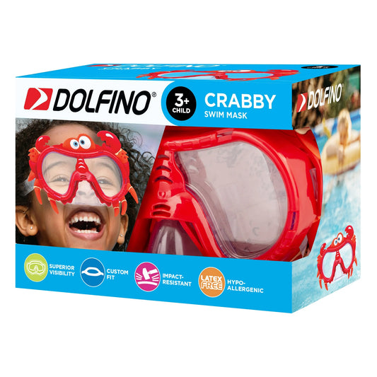 Dolfino Red Crabby Swim Goggle Mask