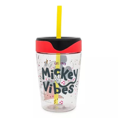 Silver Buffalo Disney Mickey Mouse Kids Spill-Proof Tumbler With Straw | Holds 18 Ounces