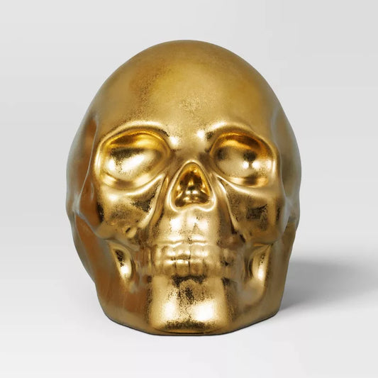 Stoneware Skull Candy Bowl Gold - Threshold