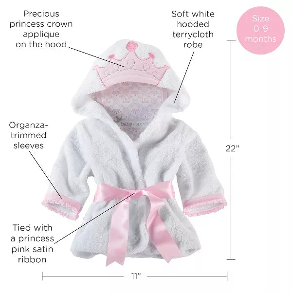 Baby Aspen "Little Princess" Hooded Spa Robe | BA14028NA
