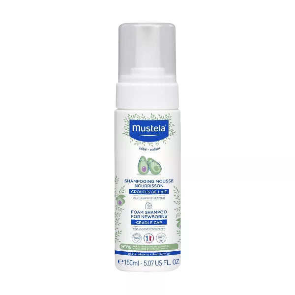 Mustela Newborn Baby Foam Shampoo for Cradle Cap - 5.07 fl oz