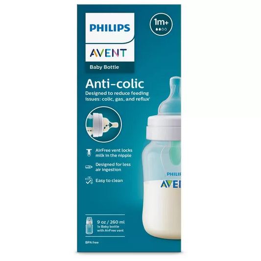 Philips Avent Anti-Colic Baby Bottle with AirFree Vent - Clear - 9oz