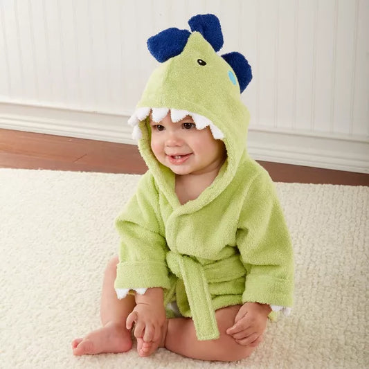 Baby Aspen "Splash-a-saurus" Dinosaur Hooded Spa Robe | BA14021NA