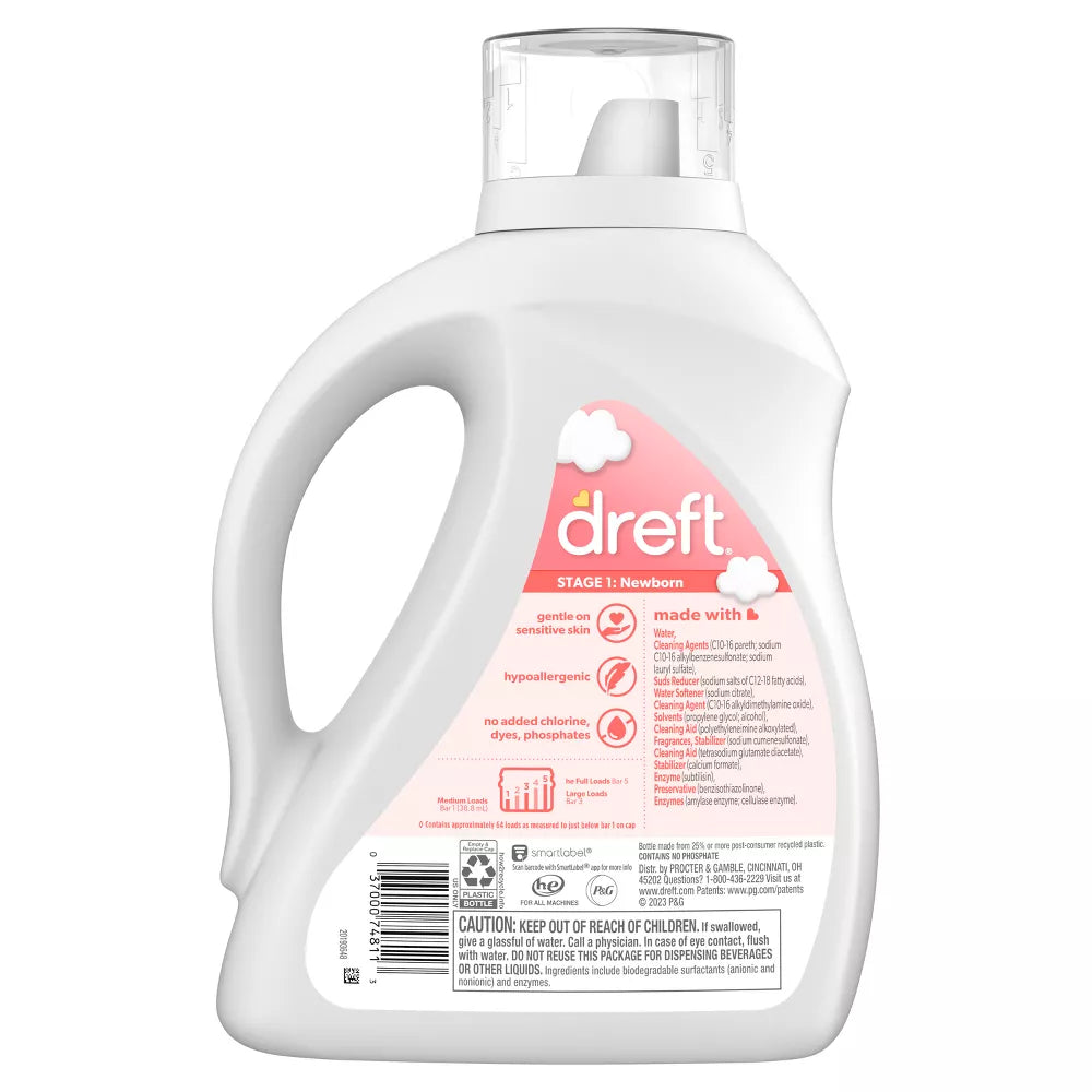 Dreft Liquid Newborn Laundry Detergent - 92 fl oz