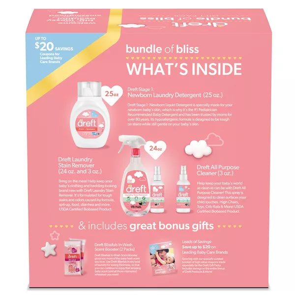 Dreft Bundle of Bliss Laundry Detergent Gift Pack - 6ct