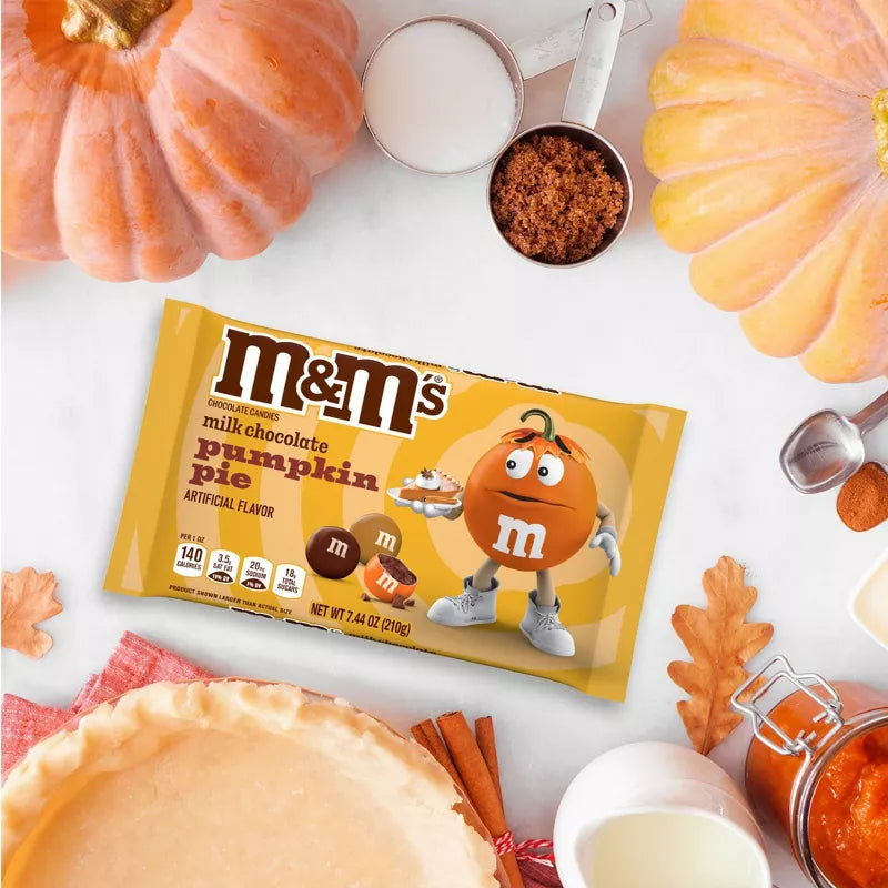 M&M's Halloween Milk Chocolate Pumpkin Pie Candy - 7.44oz
