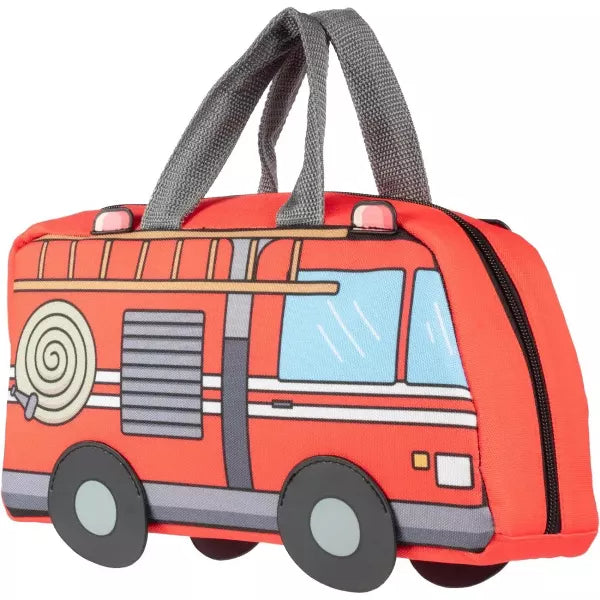 Bentology Insulated Kid's Lunch Box Lunchbox Tote - Reusable Bag Fits Ice Packs, Containers, Thermoses (Fire Truck)