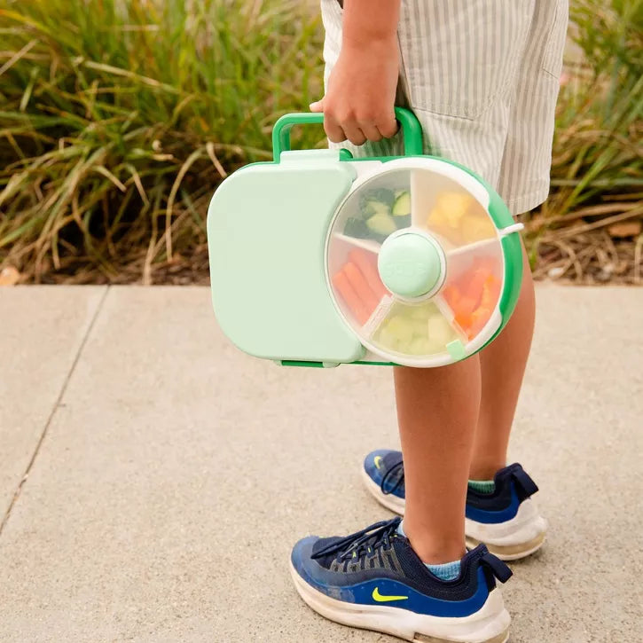 GoBe Kid's 2-in-1 Bento Style Lunchbox with Small Snack Spinner Flip
