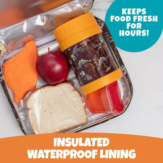 Bentology Lunch Box for Boys- Kids Insulated, Durable Dinosaur Lunchbox Tote Bag - Reusable School Lunch Sleeve Keeps Food Hotter or Colder Longer