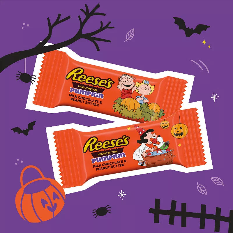 Reese's Peanut Butter Pumpkins Snoopy and Friends Halloween Chocolate Candy Snack Size - 9oz