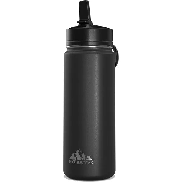 Hydrapeak 20oz Kids Stainless Steel Leak Proof Water Bottle with Straw Lid and Flexible Handle