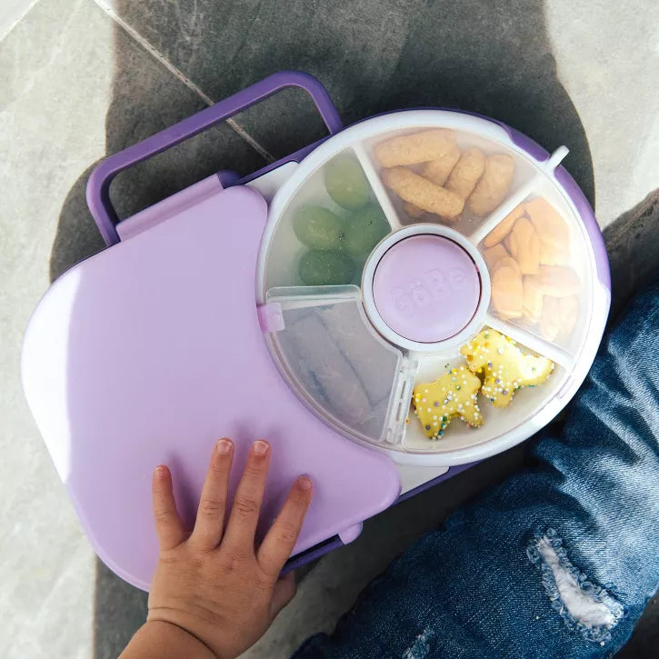 GoBe Kid's 2-in-1 Bento Style Lunchbox with Small Snack Spinner Flip