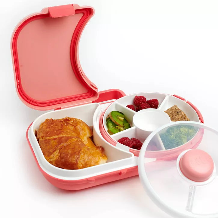 GoBe Kid's 2-in-1 Bento Style Lunchbox with Small Snack Spinner Flip