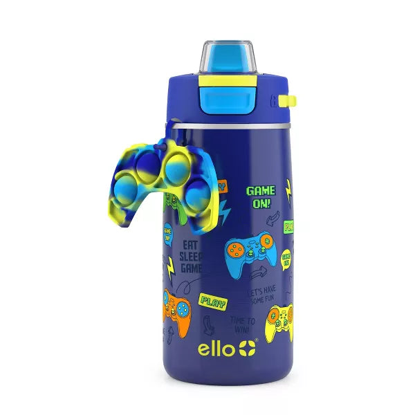 Ello 12oz Stainless Steel Colby Pop! Water Bottle with Fidget Toy