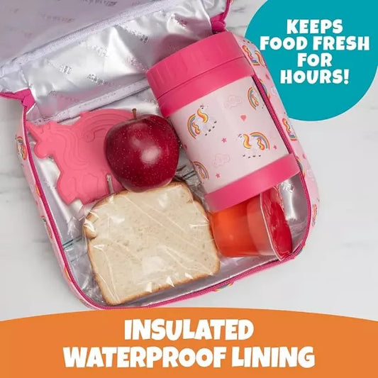 Bentology Lunch Box for Girls - Kids Insulated, Durable Lunchbox Tote Bag Fits Bento Boxes, Containers and Bottles, Back to School Lunch Sleeve Keeps