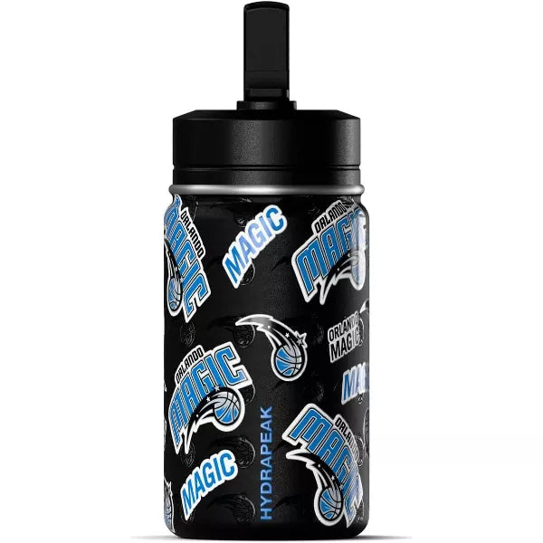 NBA Orlando Magic 14oz Kids Stainless Steel Water Bottle With Straw Lid and Flexible Handle
