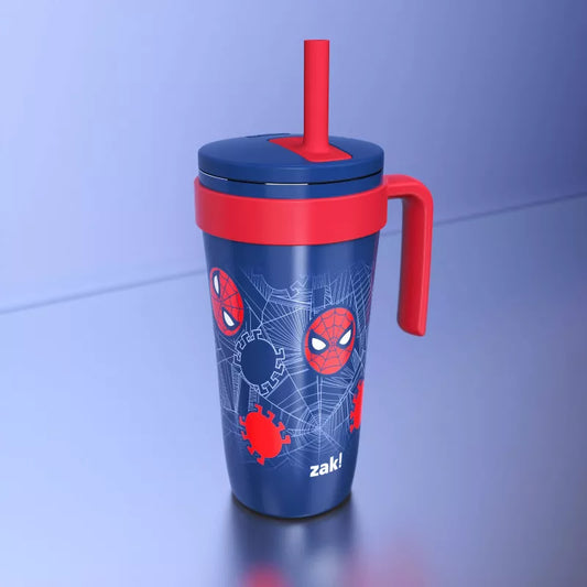Zak Designs 18oz Spider and Friends Stainless Steel Vacuum Fairway Straw Tumbler