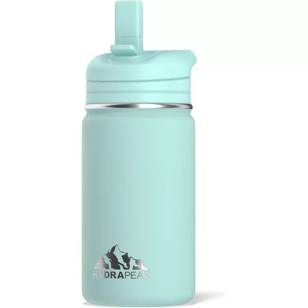 Hydrapeak Mini 14oz Kids Stainless Steel Insulated Water Bottle With Leak Proof Straw Lid