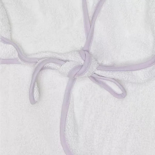 Everyday Kids Hooded Bath Robe for Girls, 3D White Unicorn, Soft Terry Cloth, Absorbent Baby Toddler Robe, Bath Time Essential Size 0-9 Months