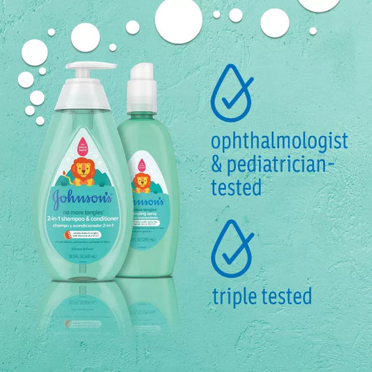 Johnson's No More Tangles Toddler & Kids Hair Detangling Spray to Unlock Knots in Hair - 10 fl oz