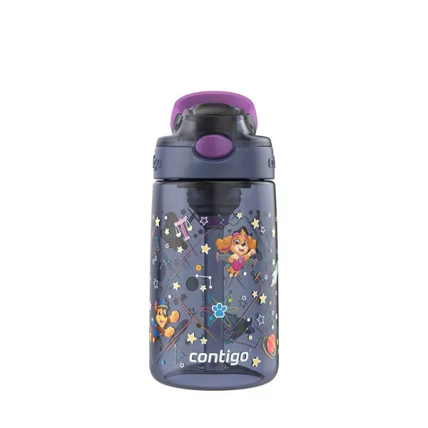Contigo 14oz Plastic Paw Patrol Kids' Space Zodiac Aubrey Cleanable Autospout Water Bottle