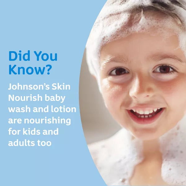 Johnson's Skin Nourish Moisturizing Baby Body Lotion, Aloe Scent & Vitamin E, Gentle & Lightweight -16.9 fl oz