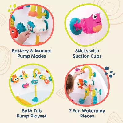 B. toys - Bath Pump Toy & Drip Cups - Wonder-Full Waterworks