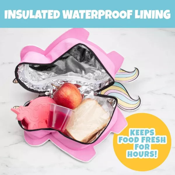 Unicorn Shaped Lunch Box - Fits Ice Pack, Bento Containers