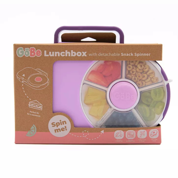 GoBe Kid's 2-in-1 Bento Style Lunchbox with Small Snack Spinner Flip
