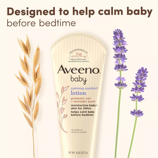 Aveeno Baby Calming Comfort Moisturizing Body Lotion - Lavender & Vanilla Scents - 8oz