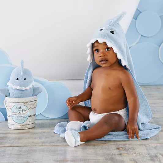Baby Aspen "Let the Fin Begin" 4-Piece Bath Gift Set