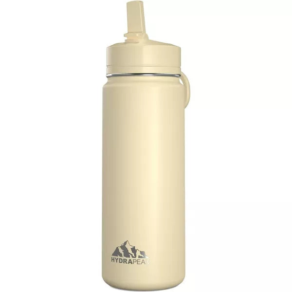 Hydrapeak 20oz Kids Stainless Steel Leak Proof Water Bottle with Straw Lid and Flexible Handle